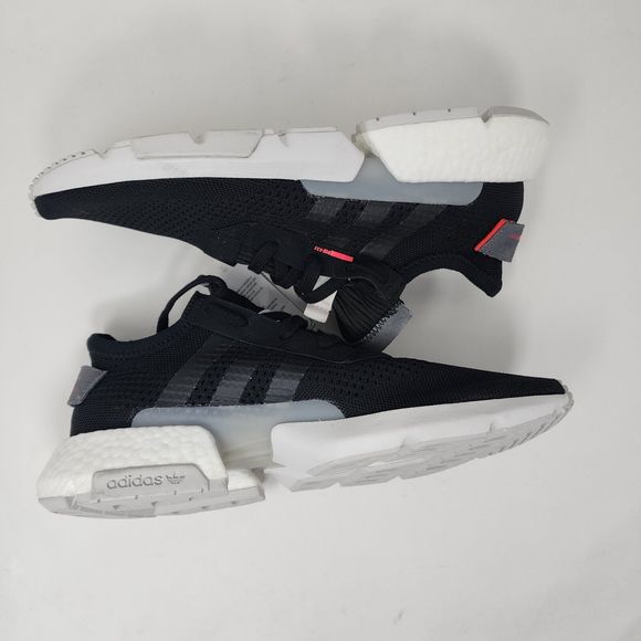 Adidas Running Shoes Mens 11 Black POD S3.1 Logo Gym Active Sneakers Knit Upper - Picture 4 of 8